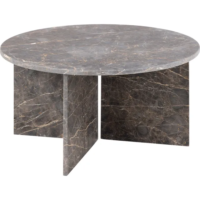 Giga Living Salontafel Zivik - Grijs Marmer - Ø90x42cm