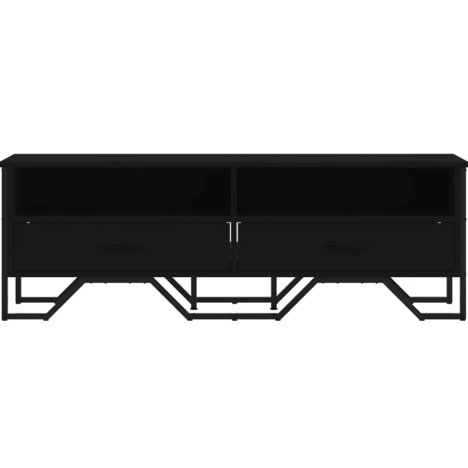 vidaXL Tv-meubel 122x34x41 cm bewerkt hout zwart, foto 4