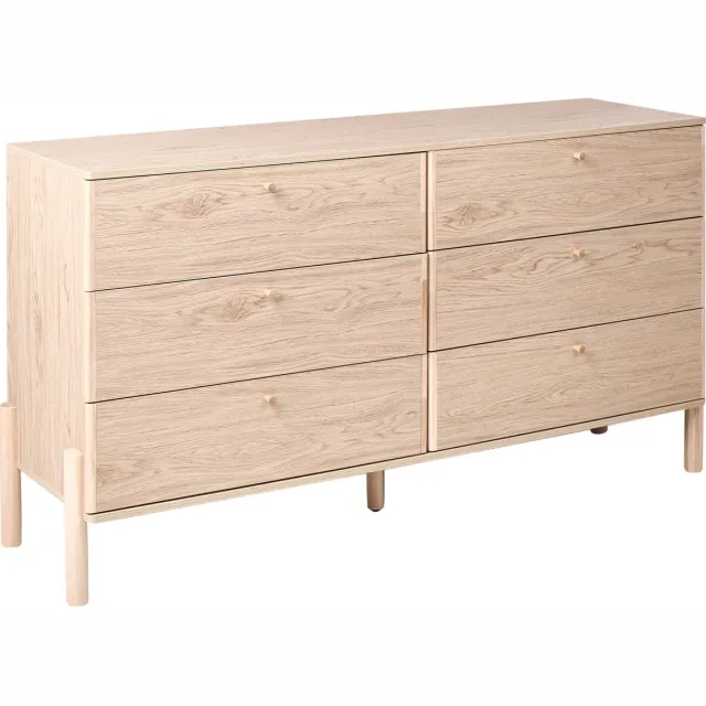 Beliani COLLINS - Ladekast 6 lades - Lichtbruin - Vezelplaat