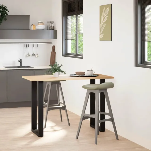 vidaXL Bartafelpoten 2 st U-vormig 50x(90-91) cm staal zwart