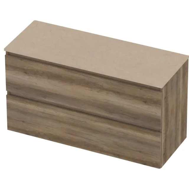 Basic-Line Deck 46 Badmeubelset Greeploos 120x46x66 cm D46SSCSO120 Scotch Oak Sand Stone Beige