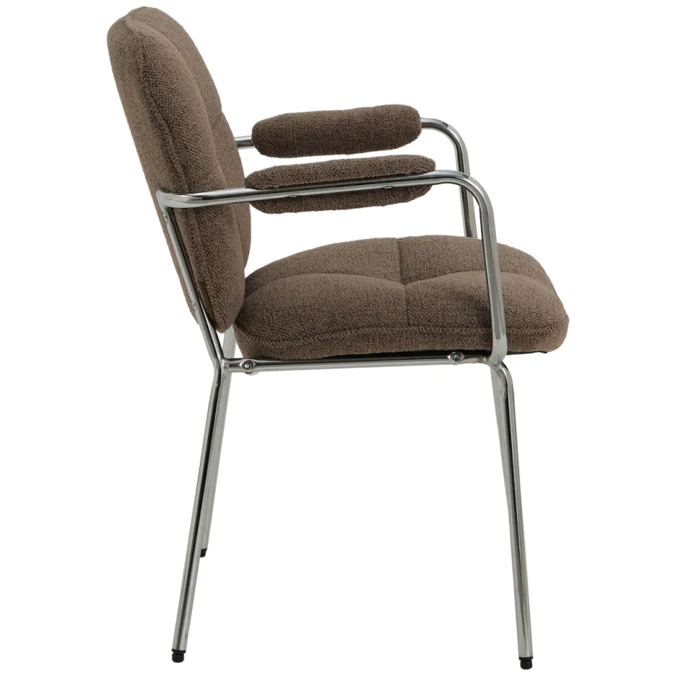NOUS Living Chrome eetkamerstoel taupe, foto 5