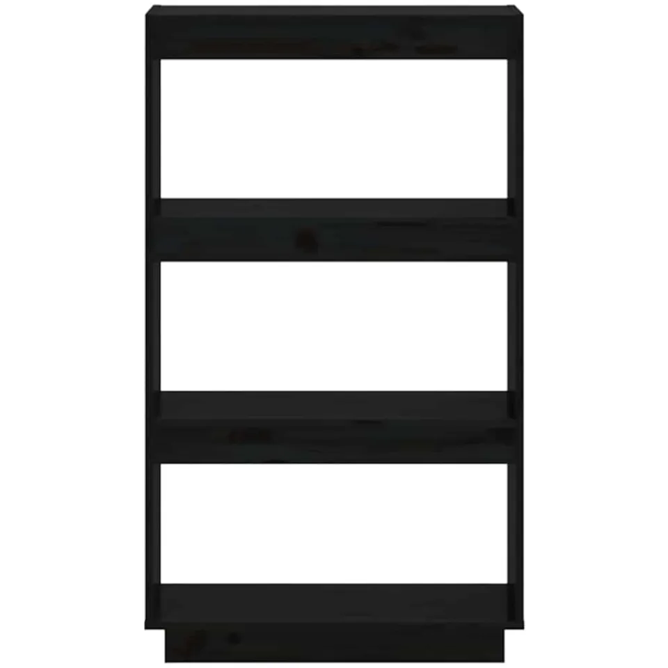 vidaXL Boekenkast/kamerscherm 60x35x103 cm massief grenenhout zwart, foto 4