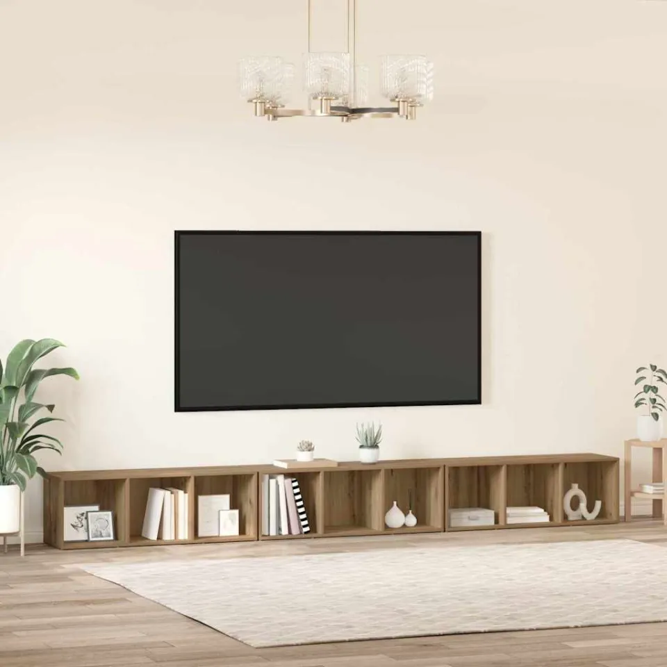 vidaXL Tv-meubelset 3 st 37 x 35 x 107 cm Artisan Eiken, foto 4