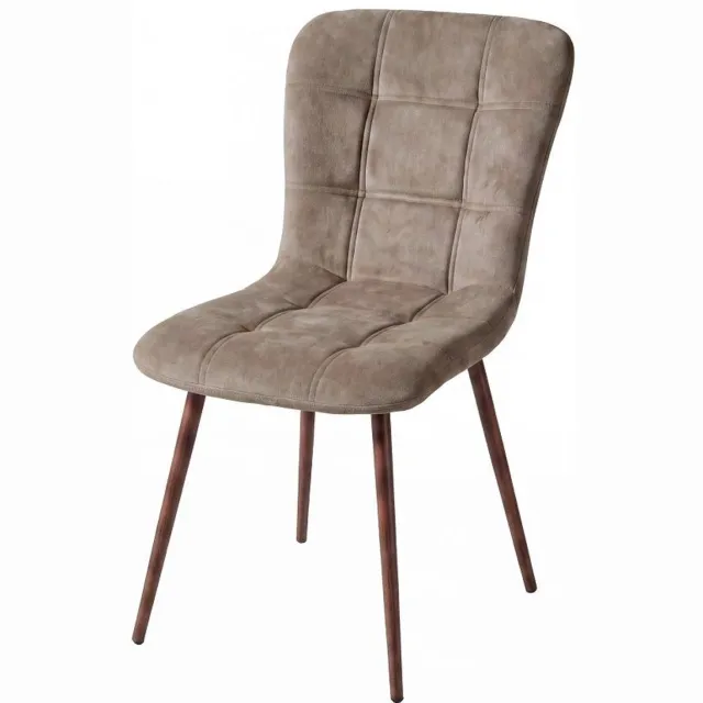 Svea Nadia eetkamerstoelen velvet - woodlook/bruin