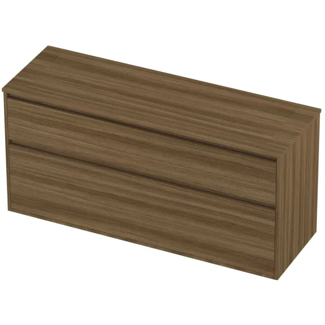 Proline Deck Badmeubelset Greeploos Asymmetrisch Kader 140x46x67 cm Caramel Walnut Houtlook