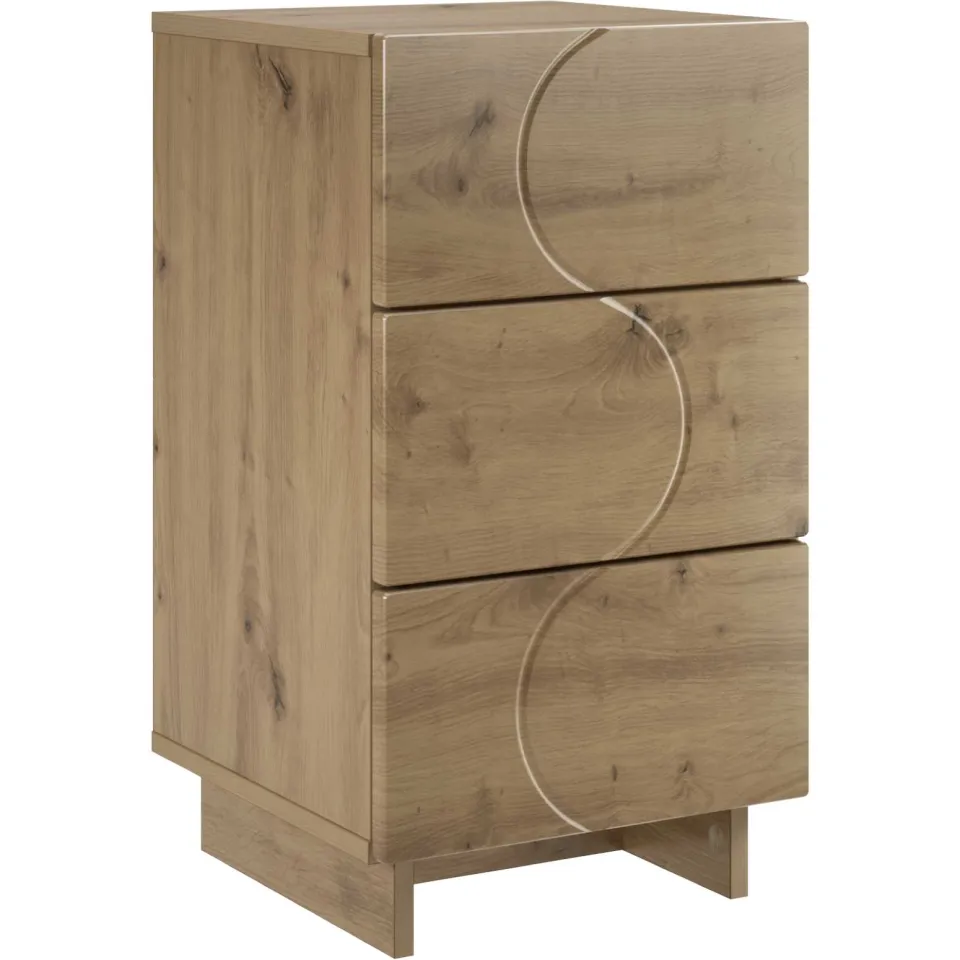 vidaXL Nachtkastje Artisan eiken 33,5 x 34,5 x 60 cm Bewerkt hout, foto 3