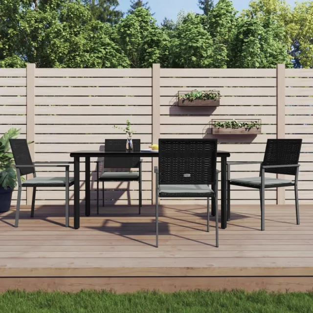 vidaXL 5-delige Tuinset met kussens poly rattan en staal, foto 2