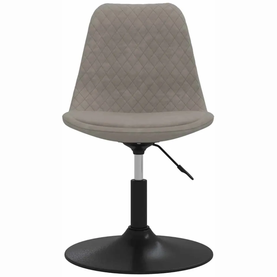 vidaXL Eetkamerstoelen draaibaar 4 st fluweel lichtgrijs grijs, foto 4