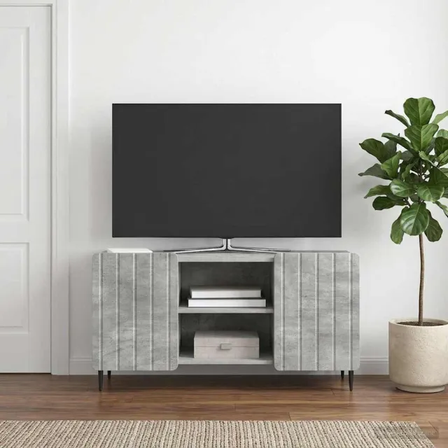 vidaXL TV-kast 102 x 34,5 x 52 cm Betongrijs Bewerkt hout