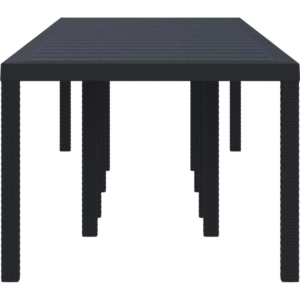 vidaXL Tuinstafel Antraciet 300 x 100 x 73 cm poly rattan, foto 3