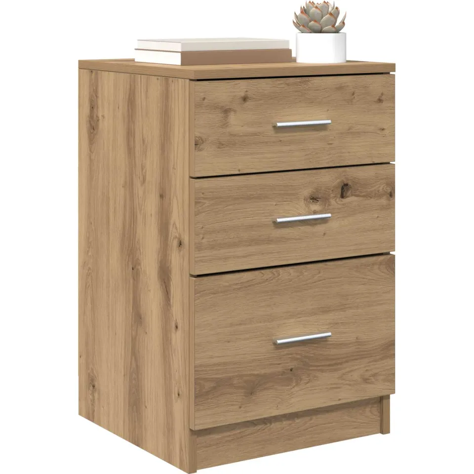 vidaXL Nachtkastje Artisan Eiken 40 x 40 x 63 cm Bewerkt hout Bruin