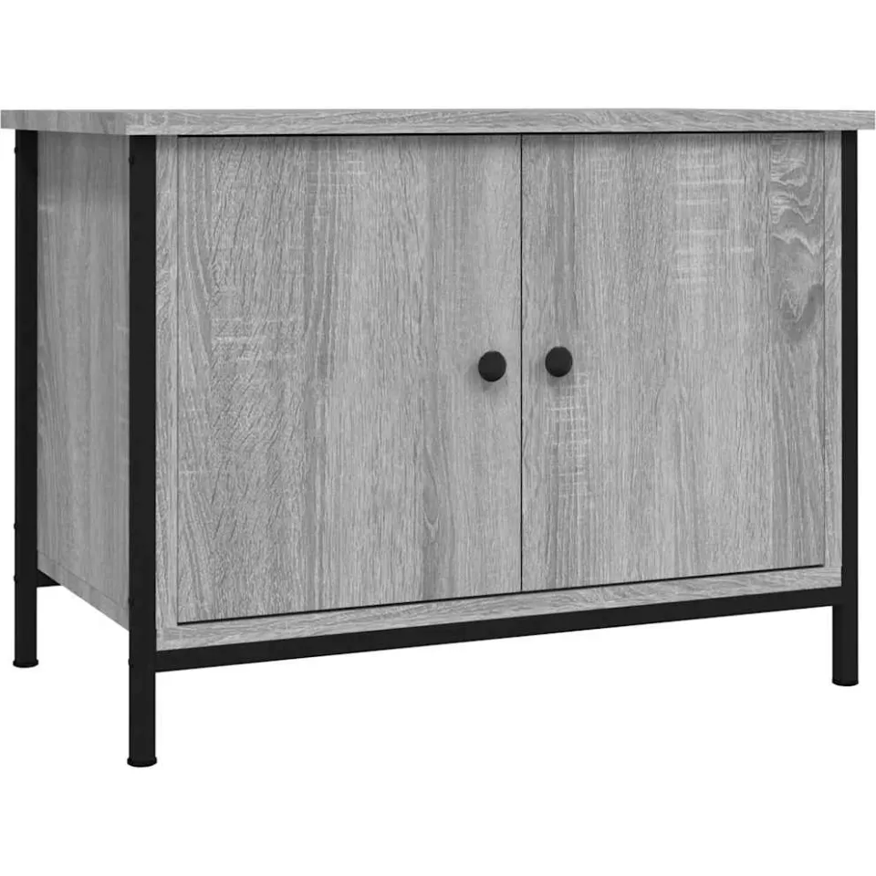 vidaXL Tv-meubel met deuren 60x35x45 cm bewerkt hout grijs sonoma