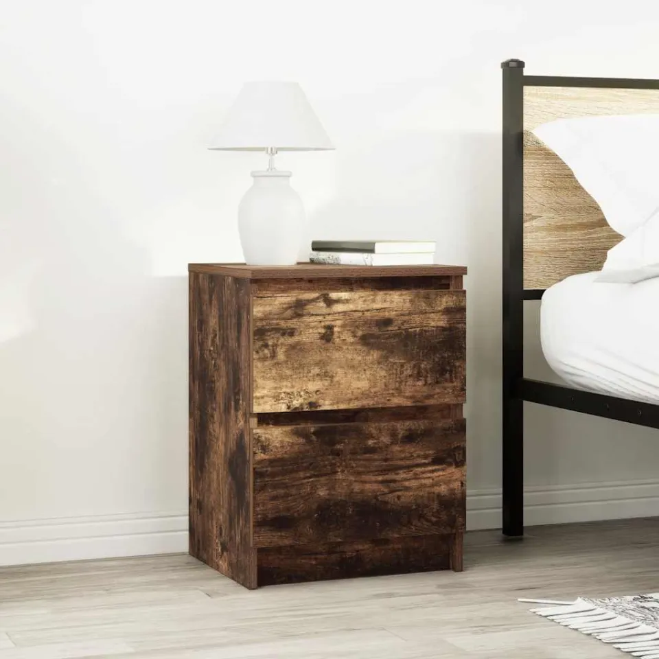 vidaXL Tv-meubel 40x35x54 cm spaanplaat gerookt eikenkleurig, foto 3