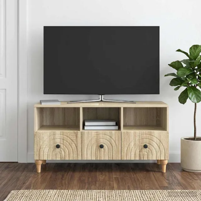 vidaXL TV-kast 102 x 34,5 x 50 cm Sonoma Eiken Geconstrueerd hout, foto 2
