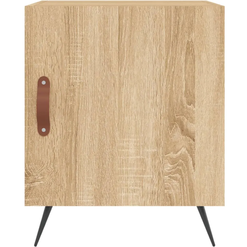 vidaXL Nachtkastjes 2 st 40x40x50 cm bewerkt hout sonoma eikenkleurig, foto 4