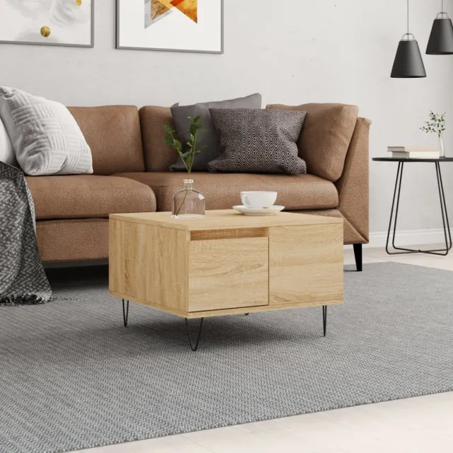 vidaXL Salontafel 55x55x36,5 cm bewerkt hout sonoma eikenkleurig, foto 2