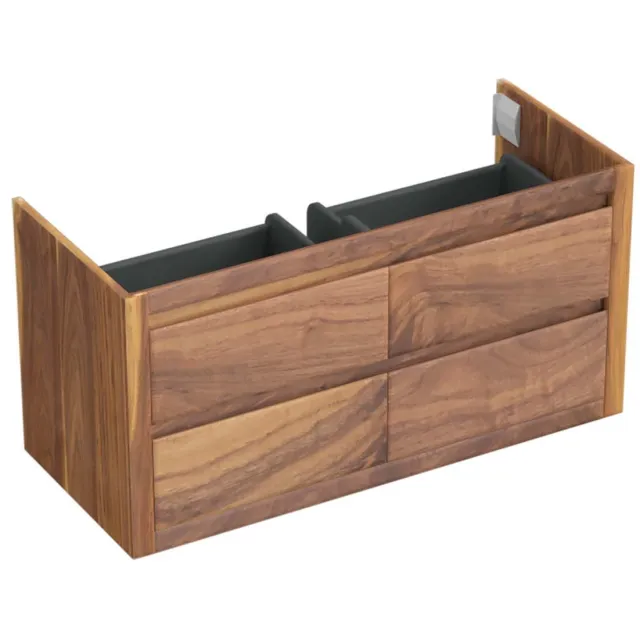 Forzalaqua Onderkast Forzalaqua Gela 120x51x60 Cm 4 Softclose Lades Noten Pure Walnut Bruin
