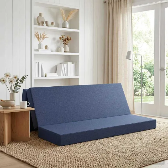 vidaXL Vouwbare Bankbed 200 x 67 x 45cm Blauw