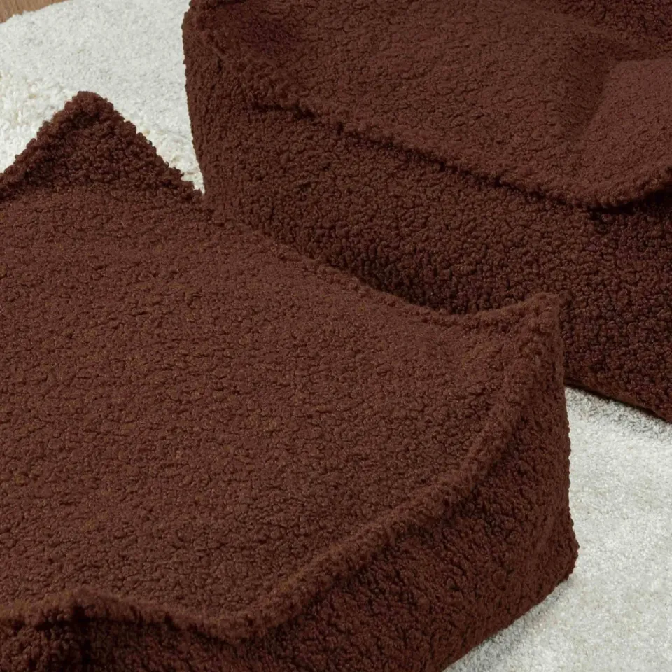 Wigiwama Warm Hazelnoot Vierkante Ottoman, foto 5