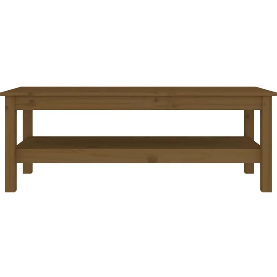 vidaXL Salontafel 110x50x40 cm massief grenenhout honingbruin bruin, foto 4