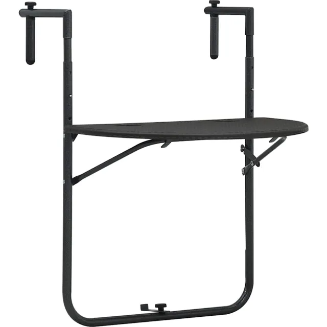 vidaXL Balkontafel hangend 60x64x83,5 cm rattan-look kunststof bruin, foto 2