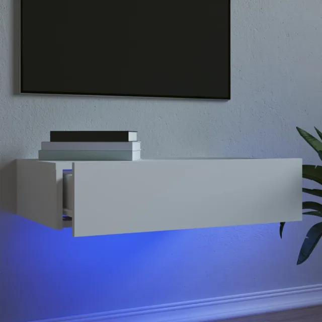 vidaXL Tv-meubel met LED-verlichting 60x35x15,5 cm wit, foto 2