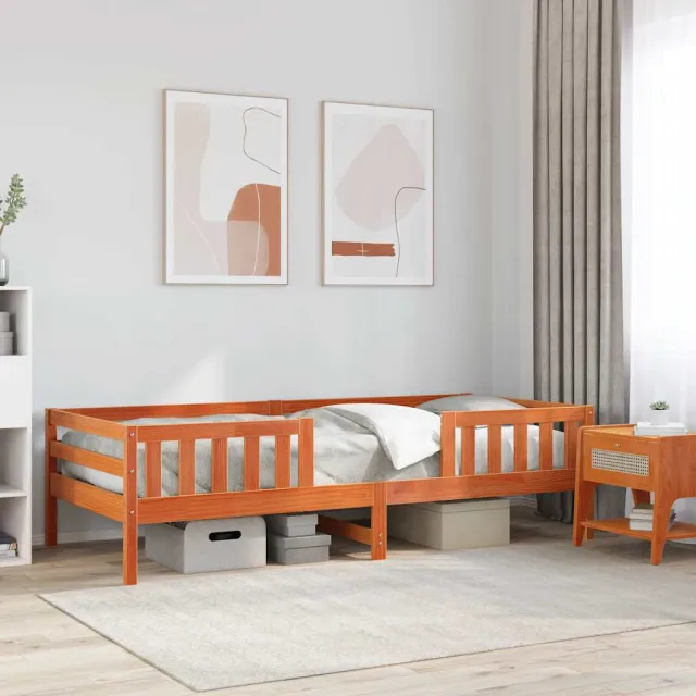 vidaXL Bedframe zonder matras massief grenenhout wasbruin 80x200 cm bruin