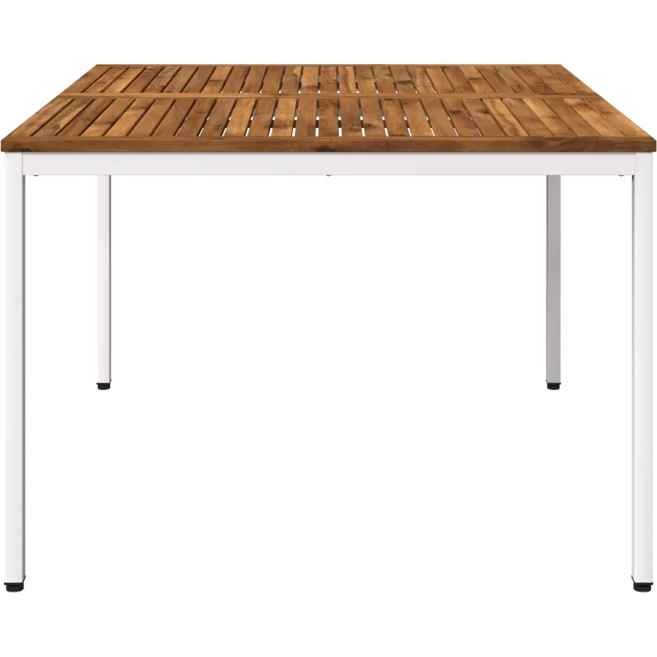 vidaXL Tuindiner tafel NAARDEN Natuurlijk en Wit 110 x 108,5 x 75 cm Bruin