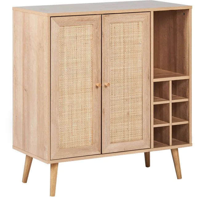Beliani PAGET - Dressoir - Lichthout - Vezelplaat Bruin