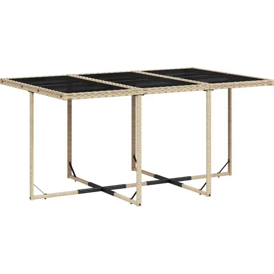 vidaXL 11-delige Tuinset met kussens poly rattan gemengd beige, foto 4