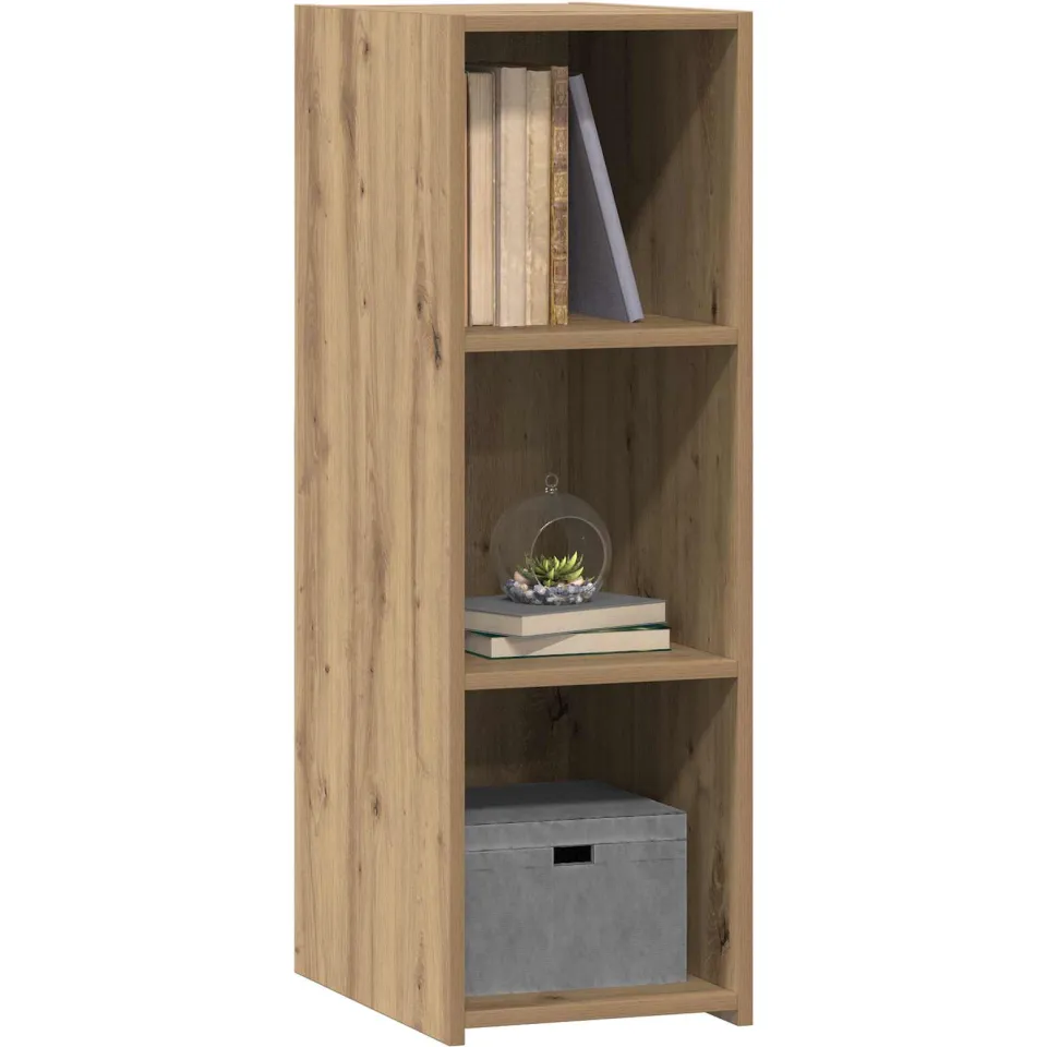 vidaXL Dressoir Artisanaal eiken 30 x 41 x 93 cm Bewerkt hout Bruin