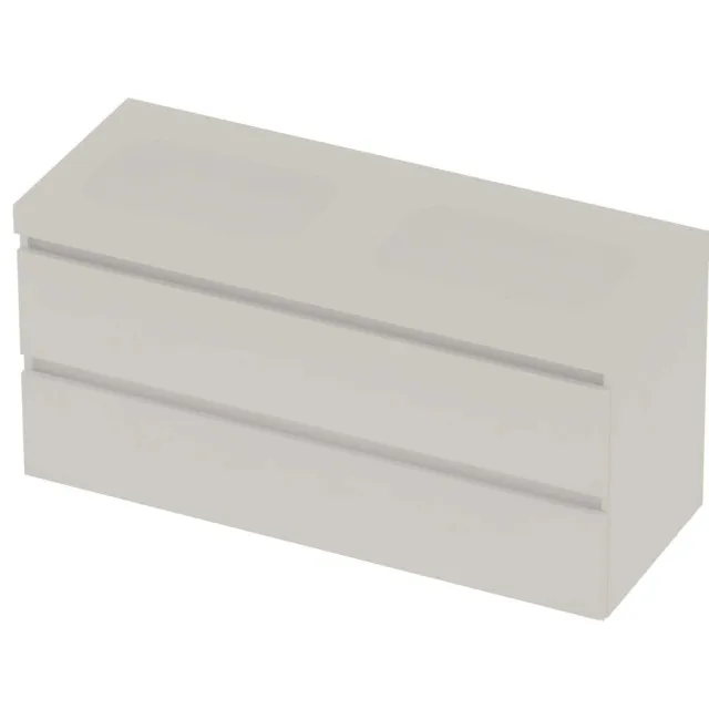 Basic-Line Moby 46 Badmeubelset Polystone 120x46x58 cm M46MWEMW120D0 Mat White Mat Wit