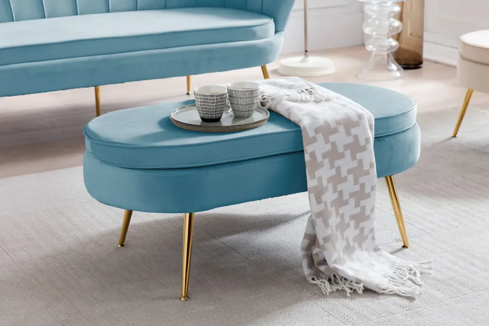 poef Chanelle blauw, foto 4