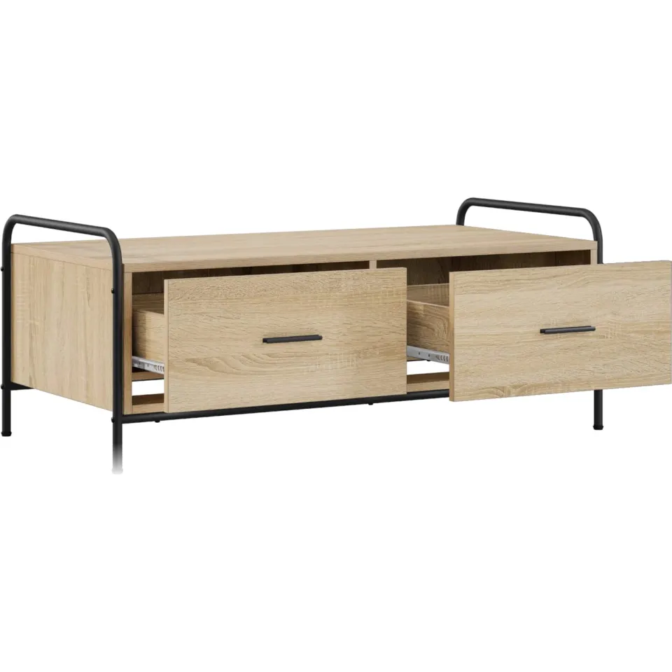 vidaXL Salontafel Sonoma Eiken 99,5 x 49 x 41 cm Bewerkt hout