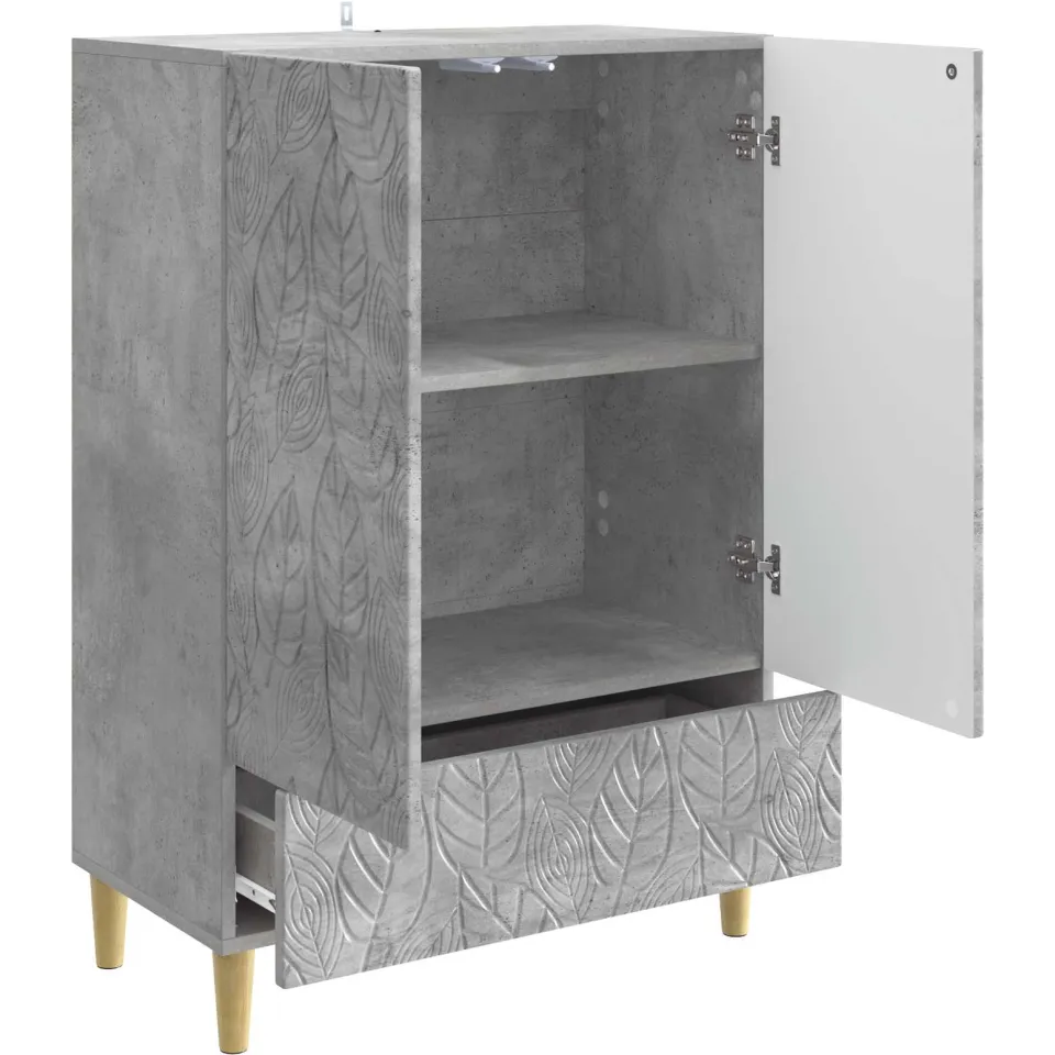 vidaXL Dressoir Betongrijs 66 x 34,5 x 95 cm Bewerkt hout grijs, foto 4