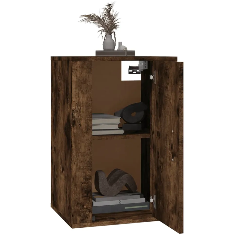 vidaXL Tv-wandmeubel 40x34,5x60 cm gerookt eikenkleurig Bruin