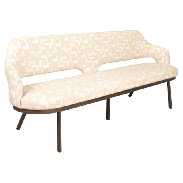 Moods Collection Eetkamerbank Firenze - Mosaic beige 05 - anodic bruin - 220 cm