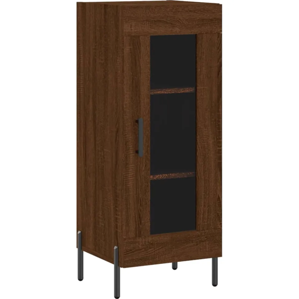 vidaXL Dressoir 34,5x34x90 cm bewerkt hout bruin eikenkleur, foto 3