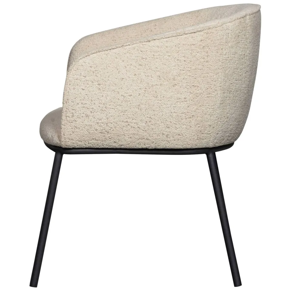 WOOOD Leon eetkamerstoel bouclé beige, foto 5