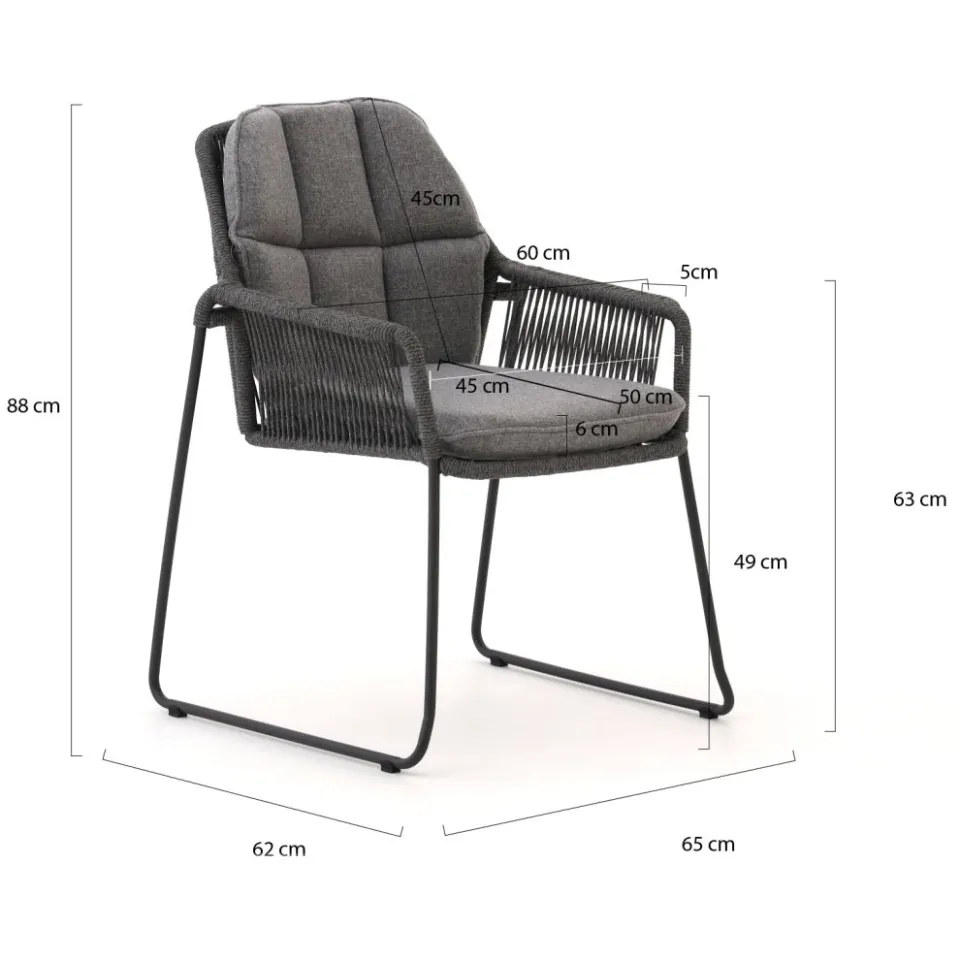 Tierra Outdoor Rivera/Naro 280cm dining tuinset 9-delig grijs, foto 3