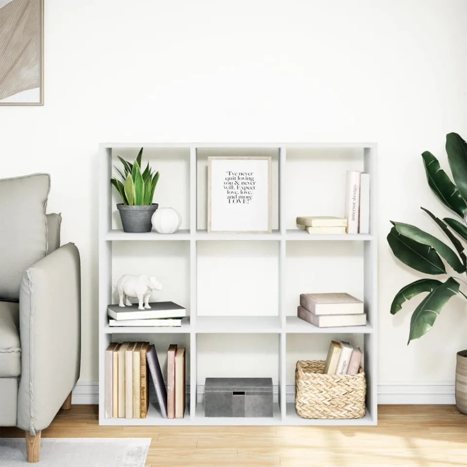 vidaXL Kamerscherm / boekenkast 102x29x103,5 cm bewerkt hout wit, foto 2