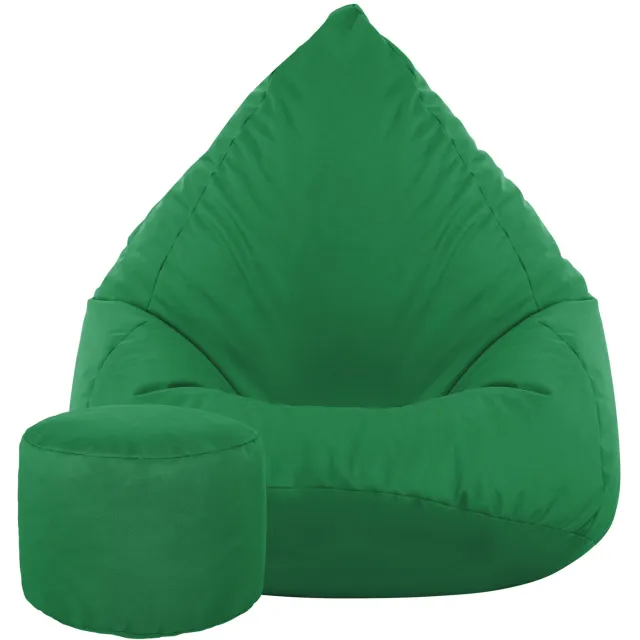 Cronen Sako XL Puf - Groen, 120cm, Inclusief Voetenbankje