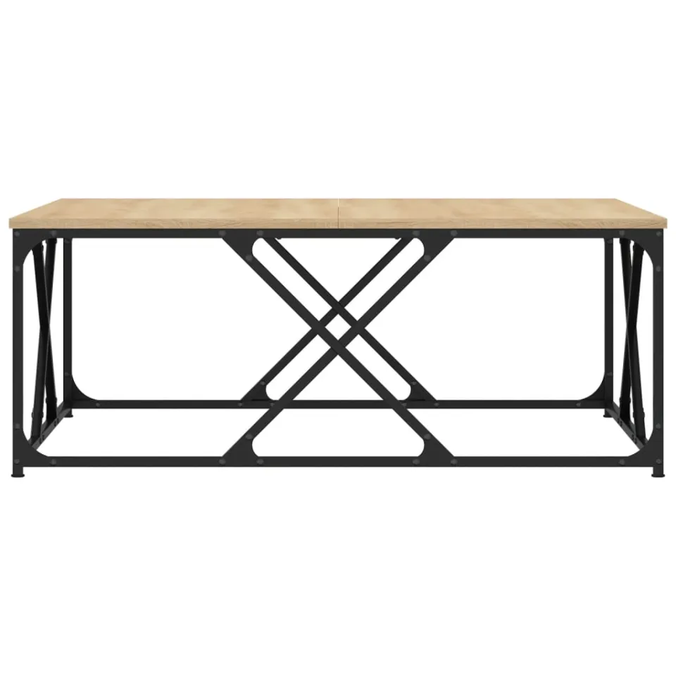 vidaXL Salontafel 100x100x40 cm bewerkt hout sonoma eikenkleurig Bruin