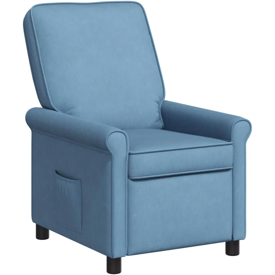vidaXL Ligstoel Blauw 69 x 95 x 101 cm Stof