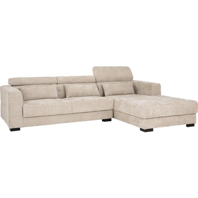 Tower Living Brighton 3-AL + Chaise R - fabric XS85 15 Ivory Ivoor