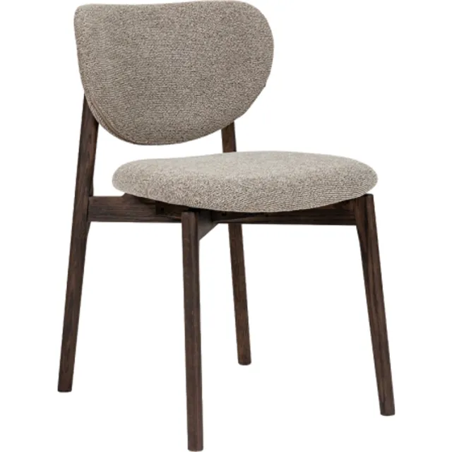 Meubelplaats Tower Living Pimonte eetkamerstoel - fabric Sahara 400 espresso - Espresso Zand