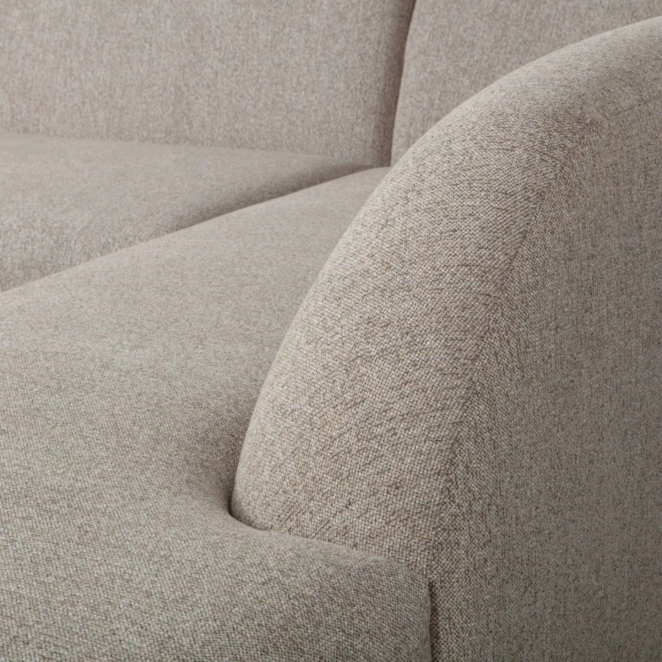 WOOOD Sloping Hoekbank Rechts - Polyester - Naturel - 77x225x87, foto 6