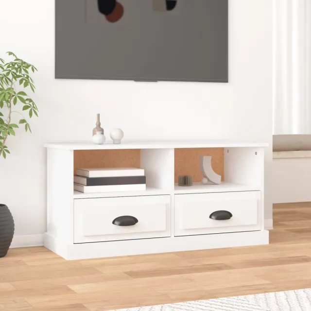vidaXL Tv-meubel 93x35,5x45 cm bewerkt hout wit, foto 2