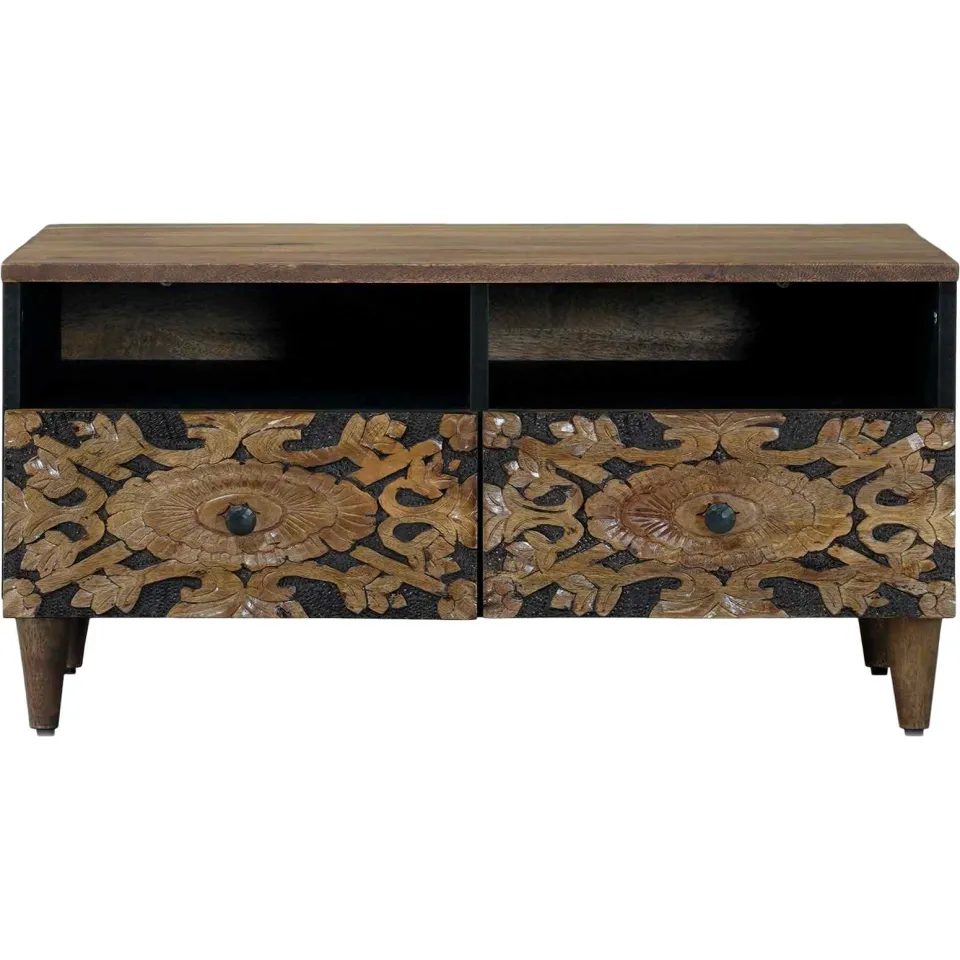 vidaXL Salontafel Bruin 80 x 54 x 40 cm Massief Mango Hout, foto 3